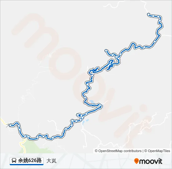 余姚626路 Bus Line Map
