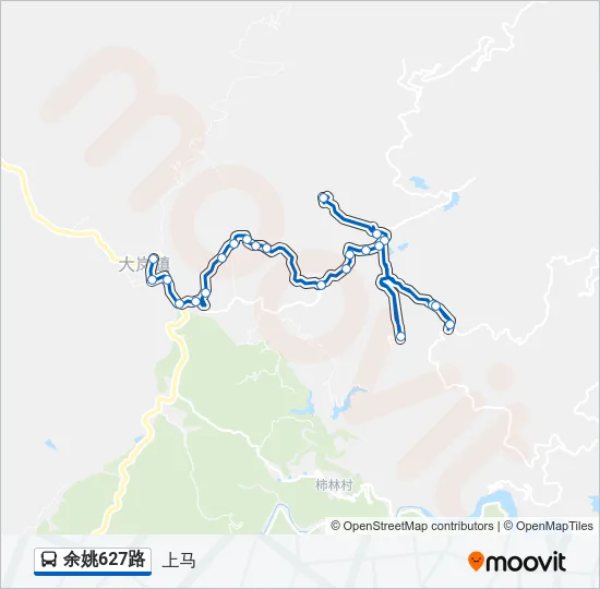 余姚627路 Bus Line Map