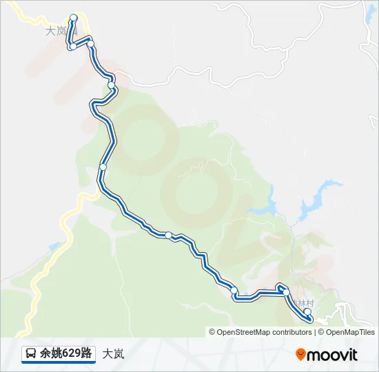 公交余姚629路的线路图