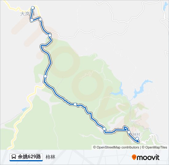 公交余姚629路的线路图