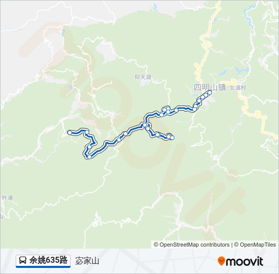 余姚635路 Bus Line Map