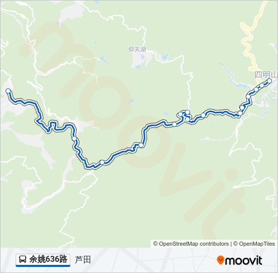 公交余姚636路的线路图