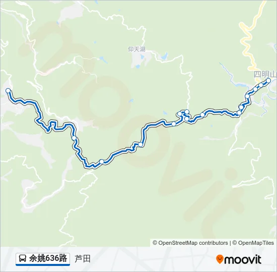公交余姚636路的线路图