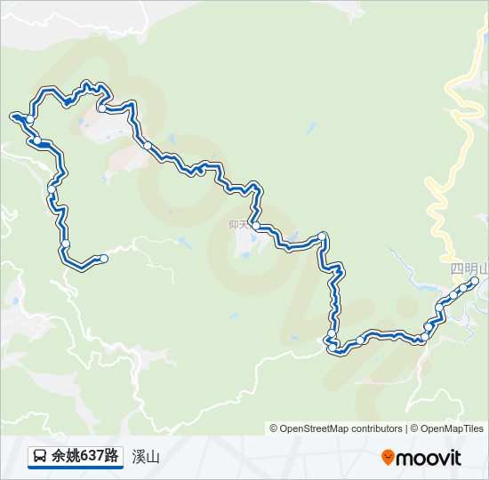 公交余姚637路的线路图