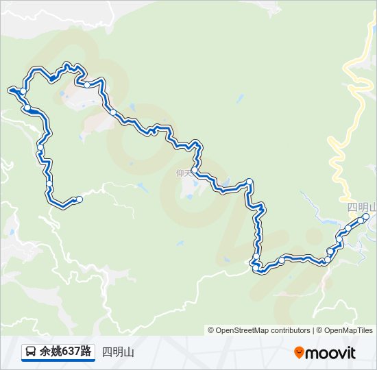 公交余姚637路的线路图