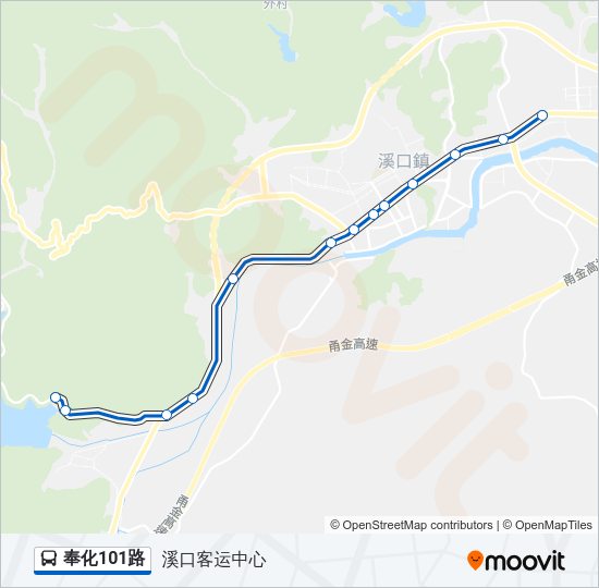 公交奉化101路的线路图