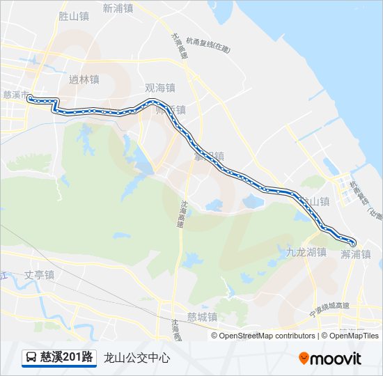 慈溪201路 Bus Line Map