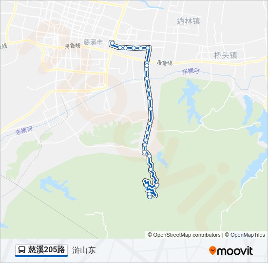慈溪205路 Bus Line Map