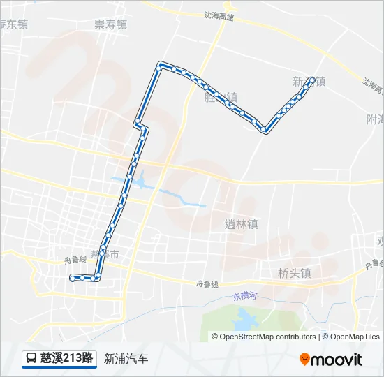 慈溪213路 Bus Line Map