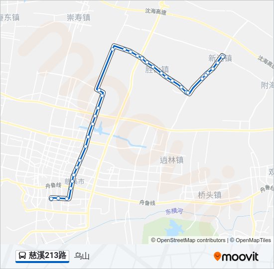 慈溪213路 Bus Line Map