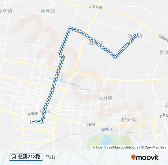 慈溪213路 Bus Line Map