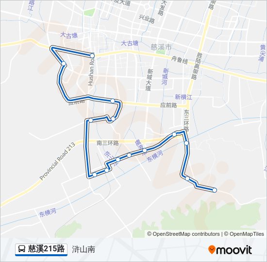 公交慈溪215路的线路图