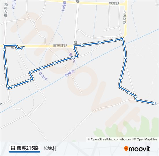 公交慈溪215路的线路图