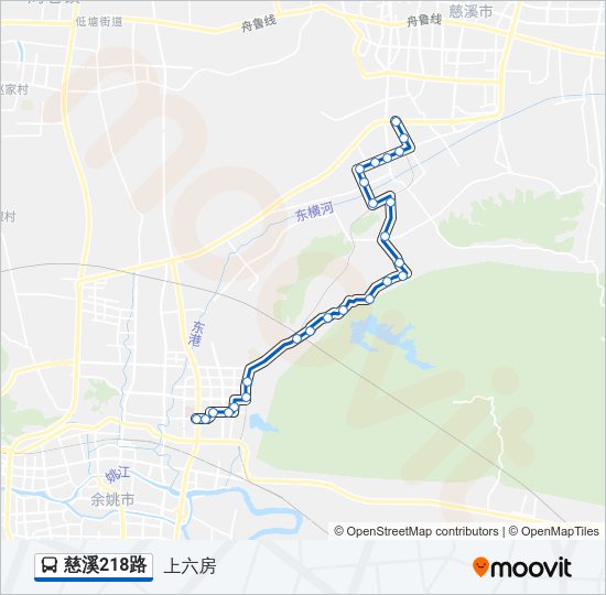 公交慈溪218路的线路图
