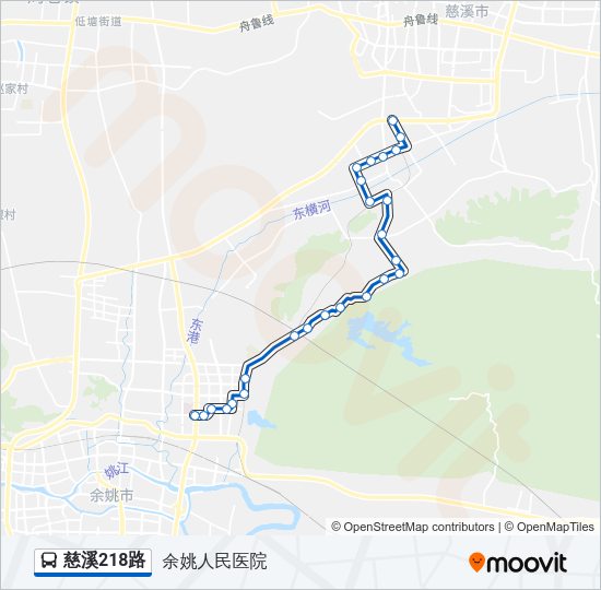 公交慈溪218路的线路图