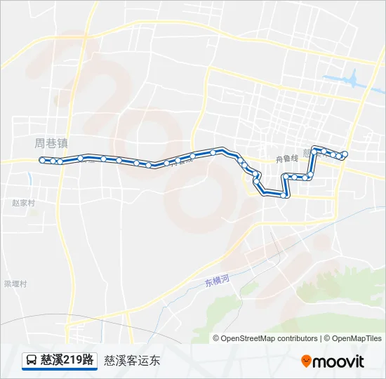 慈溪219路 Bus Line Map