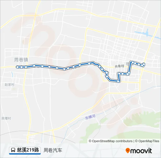 慈溪219路 Bus Line Map