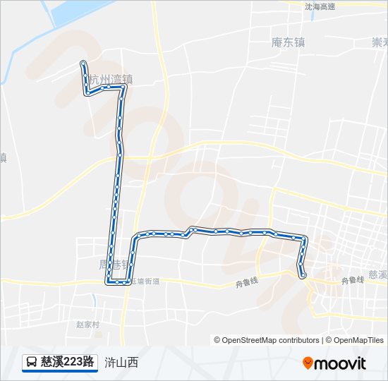 慈溪223路 Bus Line Map