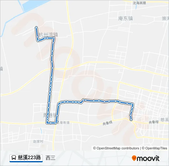 慈溪223路 Bus Line Map