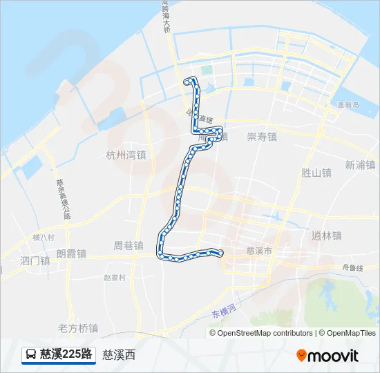 慈溪225路 Bus Line Map