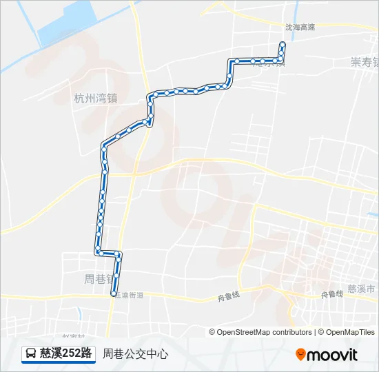 慈溪252路 Bus Line Map