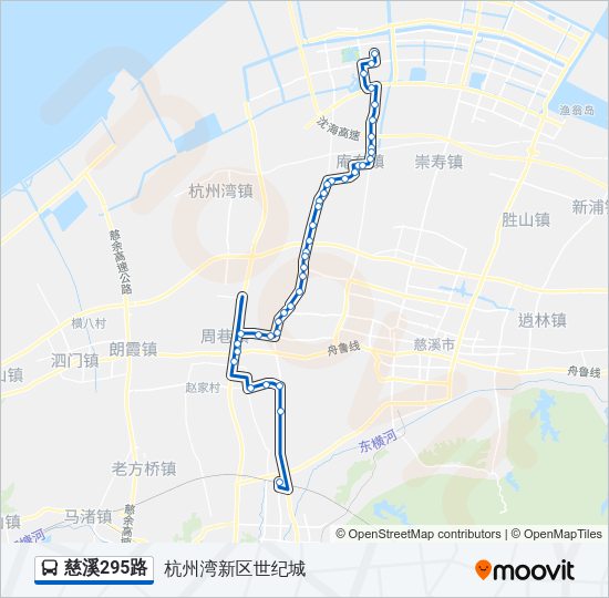 慈溪295路 Bus Line Map