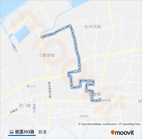 慈溪303路 Bus Line Map