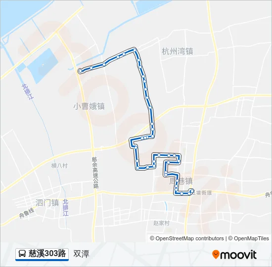 公交慈溪303路的线路图