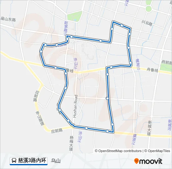 慈溪3路内环 Bus Line Map