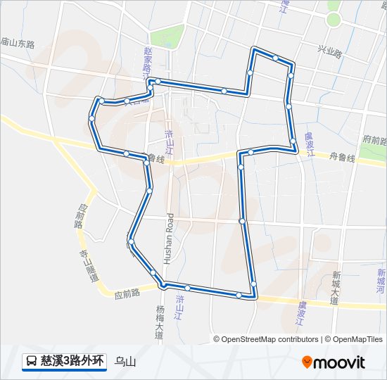 慈溪3路外环 Bus Line Map