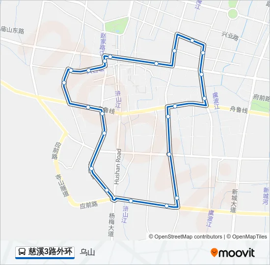 慈溪3路外环 Bus Line Map