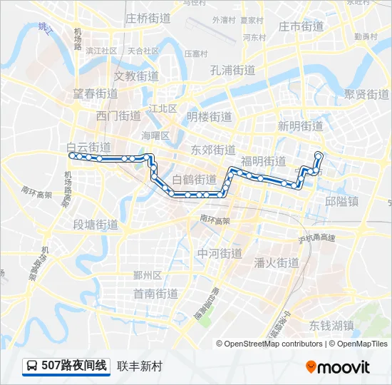 507路夜间线 Bus Line Map