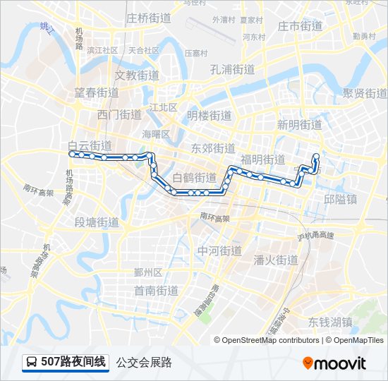 507路夜间线 Bus Line Map