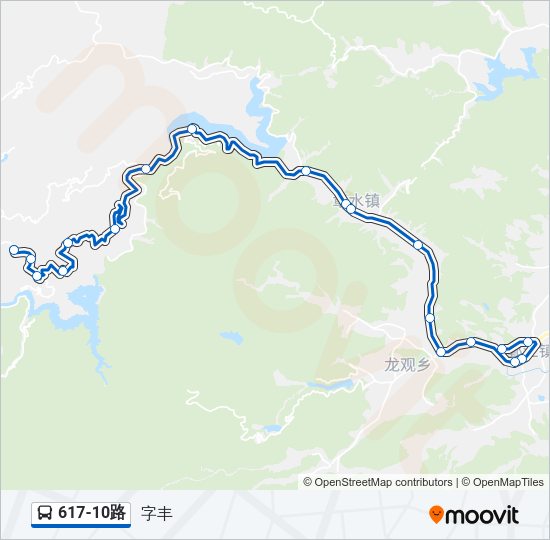 公交617-10路的线路图