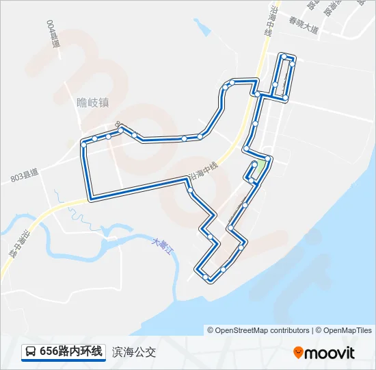 656路内环线 Bus Line Map