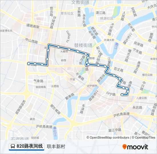 820路夜间线 Bus Line Map