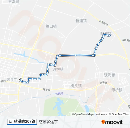 慈溪临207路 Bus Line Map