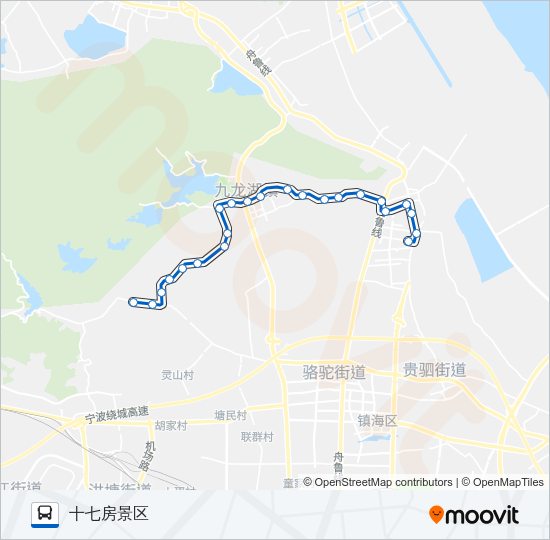 公交377吴夹岙线路的线路图
