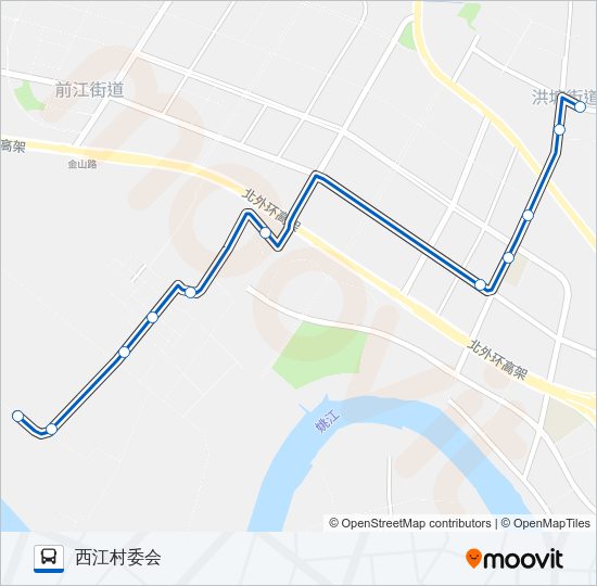 805路西江支线 Bus Line Map