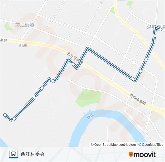 805路西江支线 Bus Line Map