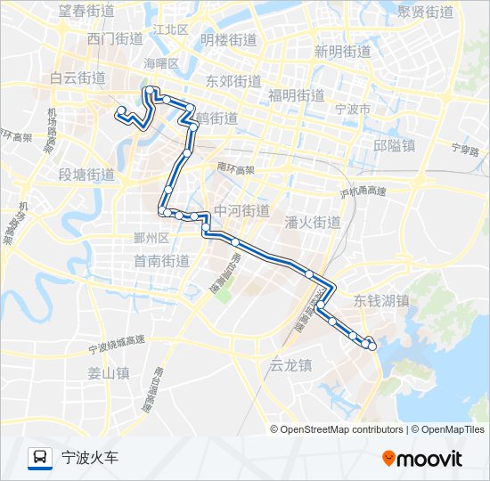 906路大站区间 Bus Line Map