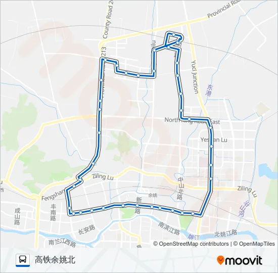 余姚302路外环 Bus Line Map