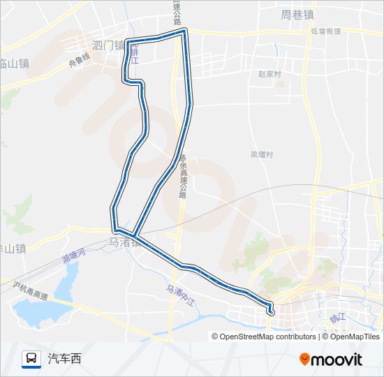 公交余姚508内环路的线路图