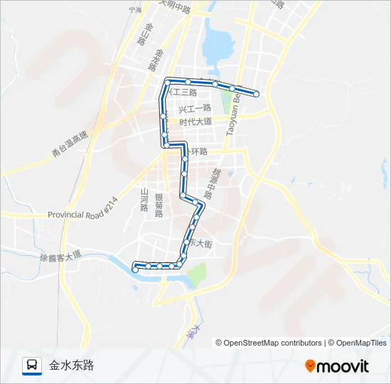 宁海公交107路 Bus Line Map