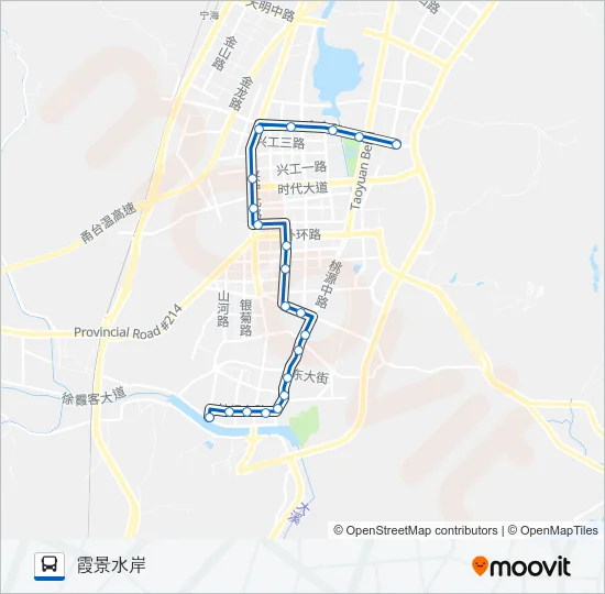宁海公交107路 Bus Line Map