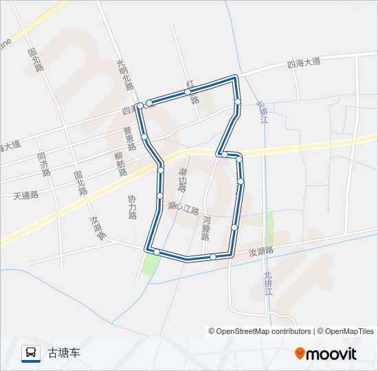 公交泗门301内环路的线路图
