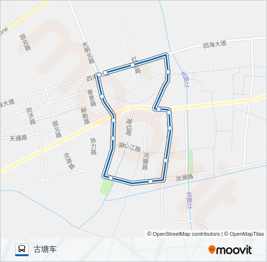 公交泗门301内环路的线路图