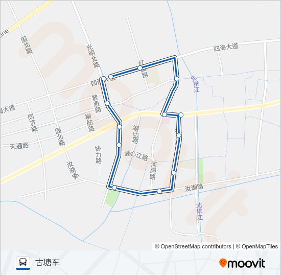 公交泗门301外环路的线路图