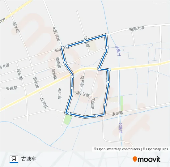 公交泗门301外环路的线路图