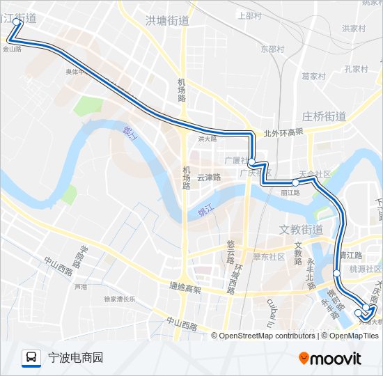 电商园区大站快线 Bus Line Map